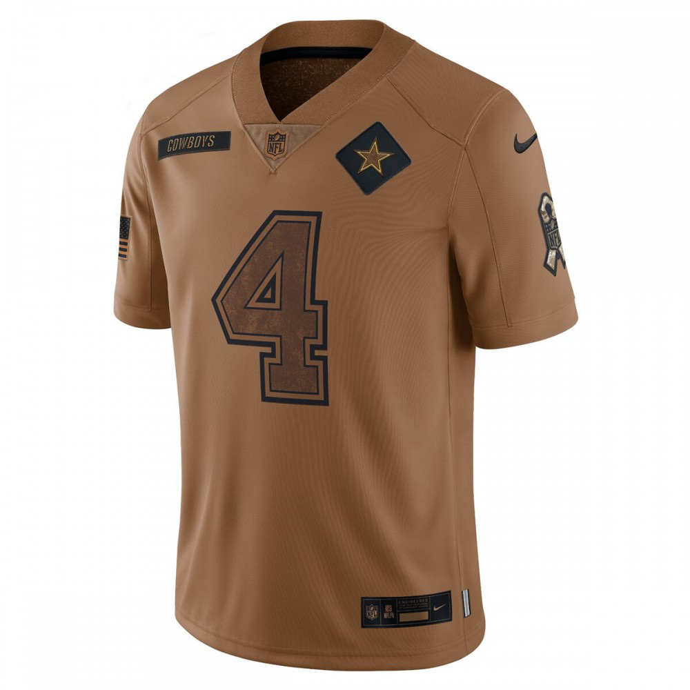 Dak Prescott Dallas Cowboys Nike 2023 Salute To Service Limited Jersey - Brown-Profan Arena